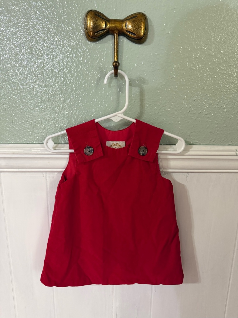 The Beaufort Bonnet Company Red Pinafore Dress for Girls